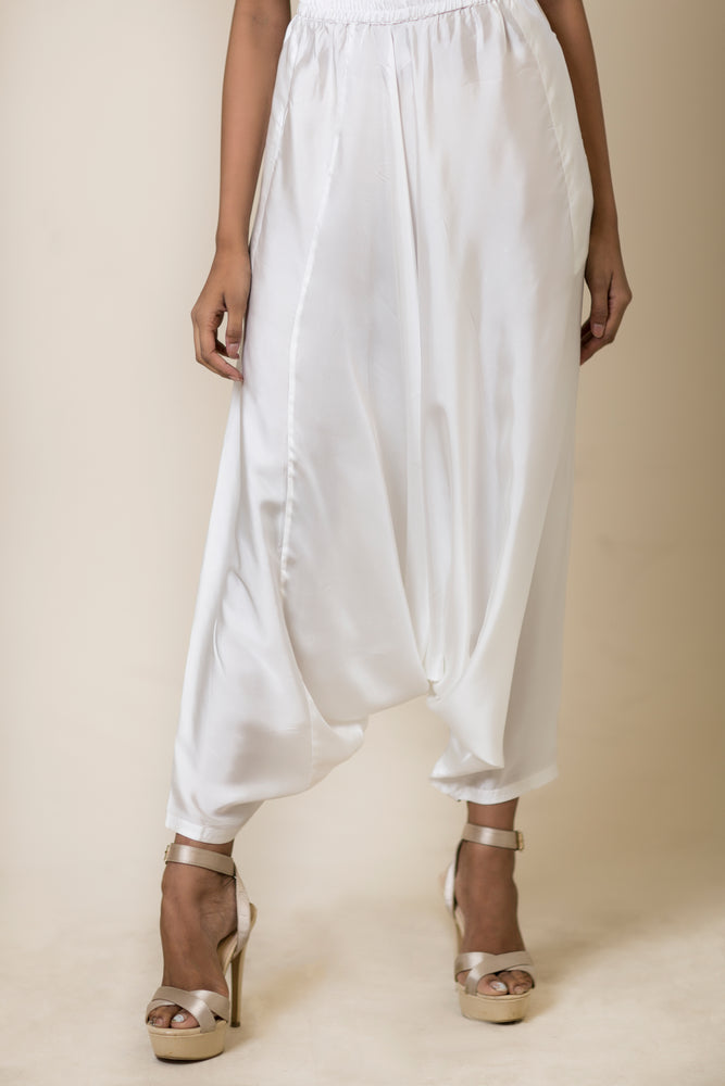 Buy Cheera Women's White Dhoti Pant CH07D Online at Best Price | Distacart